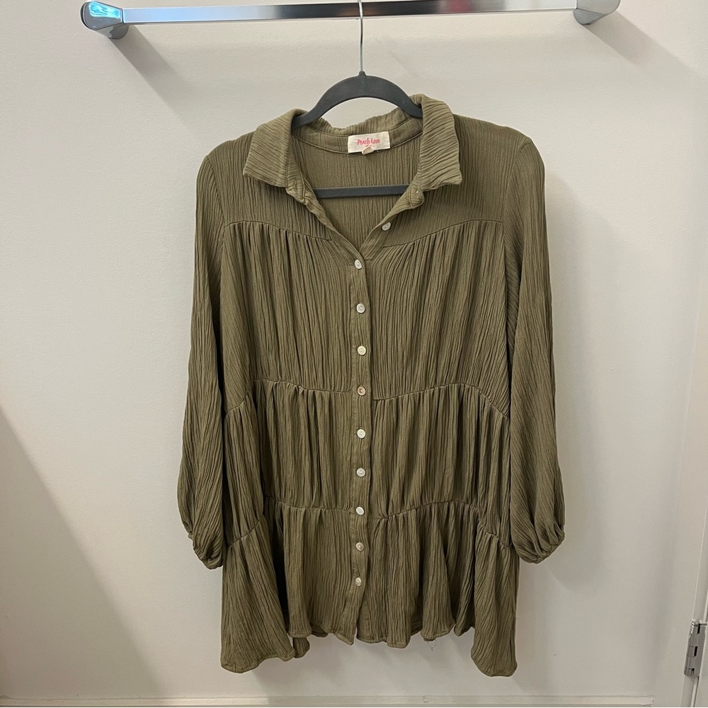 Mini Flowy Green Dress